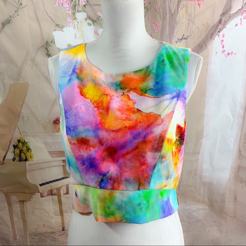 NEW Black Halo Jasper Watercolor Blouse - Picture 3 of 13